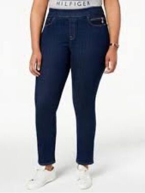NEW Tommy Hilfiger Plus Size TH Flex Gramercy Pull-On Jeans Blue 20W $90